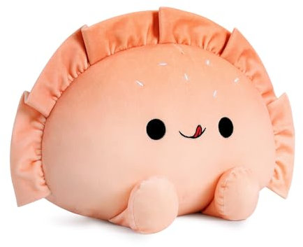 shownicer Plüschtier Dumpling Kuscheltier Stofftier Kawaii Knödel Plüsch Kissen Spielzeug Dumpling Plüsch Wurfkissen Geschenk für Kinder Mädchen 12+ Jahre (Rosa, 35cm)