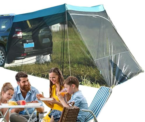Tienda de campaña para SUV | Tienda de campaña para techo de coche | Tienda de campaña para coche resistente al viento Tienda de techo SUV Tienda de campaña para portón trasero, toldo de portón