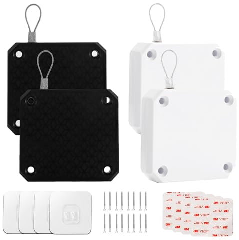 4 Stück Automatische Türschließer, Stanzfreie automatischer Türschließer mit Stahlzugschnur für Zuhause, Büro, Schlafzimmer