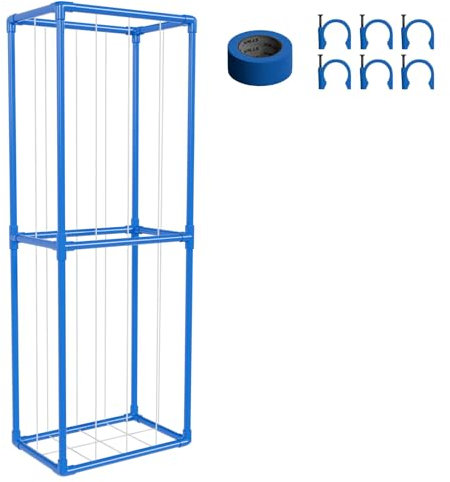 Bomodoro Kuscheltier Aufbewahrung Möbel leicht & mobil, platzsparend im Kinderzimmer, dekorative Einrichtung, schnell montierbar, geeignet für mittlere & große Plüschtiere – Größe XL, blau Farbe