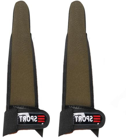TopHomer 2-Pack Fishing Single Finger Glove, Anti-Slip Finger Stall Protector Gloves with Adjustable Wrist Strap for Outdoor Fishing Casting Fly Braid Line Surf, Green