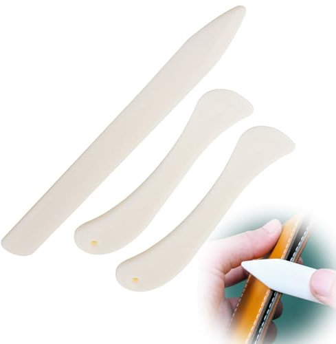Erioscar 3 Pcs Plegadora para Doblar Papel o Cartulinas Finas, Plegadera Scrapbooking con Agujero, Herramienta de Plegado Manual, Carpeta de Hueso de Plegado de Encuadernación para Marcar Líneas