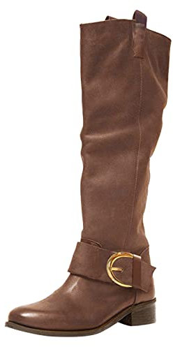 Stivali per Polpacci Grossi Stivali Donna Alti Fino al Ginocchio di Jeans Stivali Texani Donna Stivali Moto Donna Estivi Cowboy Boots Stivali Donna Tacco Quadrato Stivaletti
