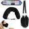 Baieye Befüllbares Nackenkissen,Kristallsamt Travel Pillow,Multifunktionales Tragbares Secret Pillow,Mit Abnehmbaren,Verstellbaren Trägern,Essentials Zum Schlafen Im Flugzeug Und Im Auto (Schwarz)