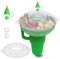 Snack Tray with Lid for Stanley Cup 40 oz, Accessories for Stanley Cup, Leak Stopper, Straw Cover for Stan ley Cups 1.0/2.0, Snack Bowls with 4 Compartments for Candy Popcorn Chip For Cinema (Green)