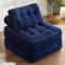 Afuson Klappstuhlbett für Schlafzimmer, Futon-Sofabett, Boden-Couch für Erwachsene, Stuhlbett für Wohnzimmer, Lounge-Sofa, wandelbares Schlafsofa, kleine Couches für kleine Räume, Blau