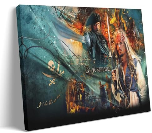 Poster Pirates of the Caribbean Schauspieler, Captain Pearl Jack Sparrow, Filmkunst-Poster, dekoratives Leinwand-Poster, Wandkunst, Wohnen, moderne Familienschlafzimmer-Dekoration, Poster, 20 x 30