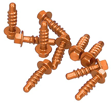 lvifloae Selbstschneidendes Schrauben-Set, eloxiertes Finish, passend für 125 150 200 EXC XC SXF EXCF XCF 1997–2020, Orange (B(orange))