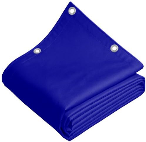 TELOMERITI® - Telo/Telone in PVC 650gr/mq con Occhielli in Alluminio, Rinforzato, tipo da camion, Impermeabile, Copritutto Da Esterno, Vari Colori, Made in Italy (Blu, 3x3 Metri (9 MQ))
