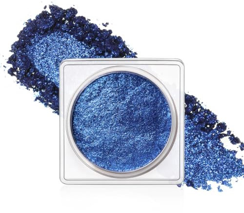 DE'LANCI Dunkelblau Glitzer Lidschatten, Metallisch Lidschatten Palette Dunkelblau, Cremige Textur, Hochpigmentiert, Langanhaltend, Vegan