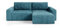Generisch FANO Cord Ecksofa mit Schlaffunktion und Bettkasten Schlafsofa mit 204 x 132 cm Liegefläche, Cord L Form Sofa (TILIA 75)