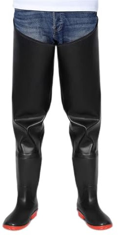 KaloKLU Cuissardes Réglables en PVC pour Homme Et Femme Bottes en Caoutchouc De Pluie Polyvalentes 100% Imperméables sur Le Genou Pantalon De Pêche Cuissardes De Chasse Antidérapantes