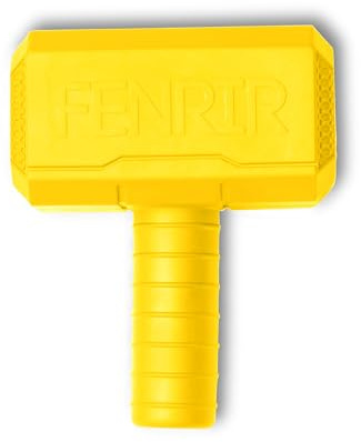 Fenrir Hammer Dog Chew Toy Strong Rubber Stuffable Enrichment Toy for Chewers (Yellow, Medium)