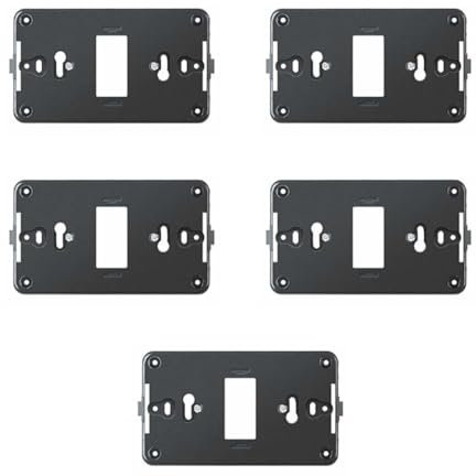 CONFEZIONE DA 5 SUPPORTI A 1 MODULO, PER CASSETTA SCATOLA 503 TONDA 502, PER PLACCA A 1 POSTO, COMPATIBILE CON BTICINO MAGIC, SERIE TONDO', SERIE CIVILE, MASCHERINA