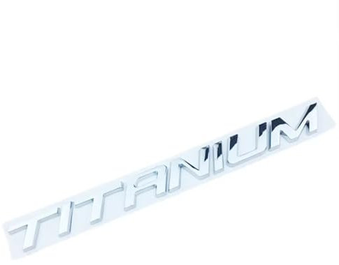 SDUEYZS Auto 3D Emblem Aufkleber für Ford Fiesta Focus Mondeo MK4 MK5 Edge Kuge Ecosport Fusion Titanium Abzeichen Logo Karosserie Anbauteile Zubehör,Silver-A