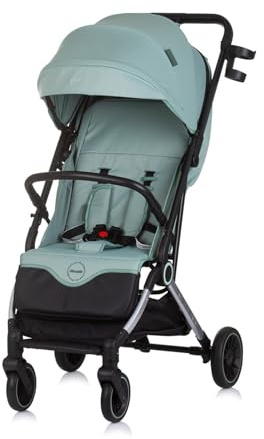 Chipolino Kinderwagen, Buggy Pixie zusammenklappbar Getränkehalter Korb 22 kg, Farbe:tuerkis