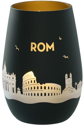 Goodtimes Windlicht Rom Skyline (Schwarz & Gold)