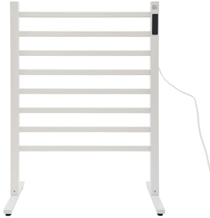 Sèche-serviettes électrique, 180 W, modèle sur pied, minuterie 1 à 24 h, 45-65 °C, pour salle de bain, hôtels et spas, blanc