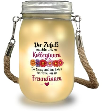 speecheese Beste Kollegin Solarlicht mit Spruch nicht nur Kolleginnen sondern Freundinnen Lustige Solarlaterne für Freundschaftsbeweis