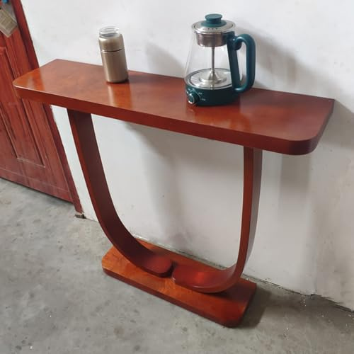 Tqertrtfxa Console d'entrée/Meuble de séparation en Bois Massif,Table Longue Contre Le Mur,Console d'entrée,Table d'autel Contre Le Mur,Table d'appoint(D,120cm/47.2in)