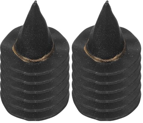 Kleiner Hexenhüte aus Filz und Kunststoff 12 Stück für Halloween Feier