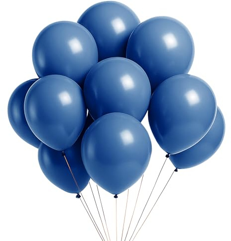 WedDecor 100pcs Royal Blue 10 Inch Helium Grade Latex Balloons | Plain Party Balloons For Birthdays, Weddings, Baby Showers, Balloon Arches, Garlands & Event Decorations