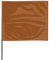 Presco 15 in. Steel Wire Staff Marking Flags [2.5 in. x 3 in. Flag]: 2 in. x 15 in. (Brown) / 12-Flags
