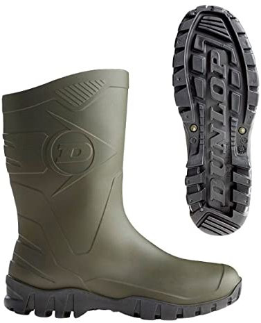DUNLOP, Women's Water Boots Wide Shaft Green Size 7, green, 8.5 UK