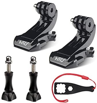HSU J Hook Clip for GoPro, Quick Release Mount Kit with Thumbscrew for Hero 12/11/10/9/8/7/6/5/4/3 and Other Action Cameras