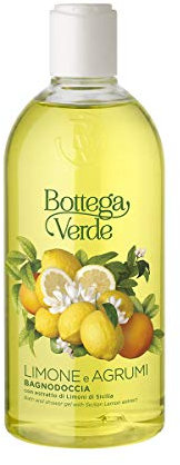 Bottega Verde, Duschbad Zitrone und Zitrusfrüchte, mit Extrakt aus sizilianischen Zitronen, Orange und Grapefruit, für alle Hauttypen (400 ml)