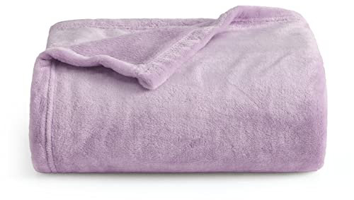 BEDSURE Kuscheldecke Flauschig Decke Fleecedecke - Wohndecke Warm Winter Weich, Sofadecke Kleine, Decke Couch Blanket, Wohn- & Kuscheldecken Kinder 130x150cm, Sofa überwurfdecke Lilla