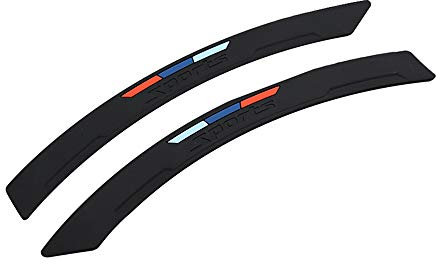 ontto 2 Stücke Auto Universal Rad Kotflügel Augenbrauen Kantenschutz Streifen Aufkleber Anti Kollision Gummi kotflügelverbreiterung Radl?ufe Schutz Für Zierstreifen Alle Auto SUV Traktor LKW-Schwarz