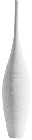 Fenteer Moderne Vases en Céramique Nordique Minimalisme Style Décoration pour Maîtresses, Cuisine, Bureau ou Salon, géométrique Décoratif Bureau Table Fleur - Blanc C