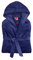 PANA® Velour Unisex Baumwolle Bademantel mit Kapuze • Saunamantel Damen • Herren Bademantel mit Kapuze • Bathrobe Men • Knielang • Größe: XLarge • Farbe: Statue Blue