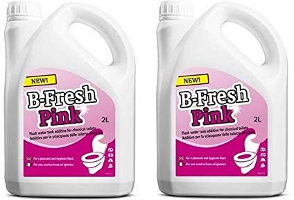 2 unidades – Líquido líquido B-Fresh Pink de 2 litros – Elimina malos olores – Ideal para inodoros portátiles y caravanas