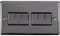 6 Gang Multi Light Switch – BLACK NICKEL & Black Trim – 2 Way 10 Amp – Dark Gunmetal Decorative Wall Plate & Solid Metal Rocker – On/Off Mains Lighting Switch
