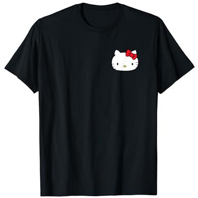 T-shirt Sanrio Hello Kitty (avant et arrière) T-Shirt Noir Unisex Adulte S