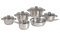 Kochtopf Set 12 teilig mit Glasdeckel Edelstahl Induktion Kochtopf Pfanne Kochtopfset