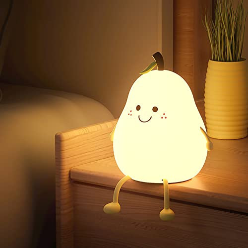 SUAVER LED Nachtlicht Kinder, Dimmbar Tischlampe mit 7 Farbwechsel und Timer,Wiederaufladbare Baby Nachtlampe Touch Nachttischlampe Silikon-Schlafzimmer-Schlaflampen Deko Leuchten (Birne)