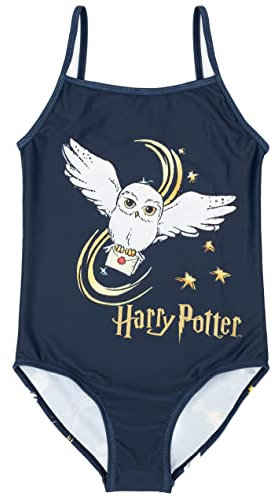 Harry Potter Swimsuits Muchachas Hogwarts Borgoña o Marina Hedwig Swimwear 13-14 años