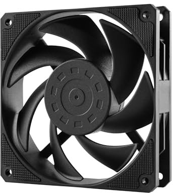 PANO-MOUNTS 120mm Premium Magnetic Levitation High-Performance 4-Pin PWM 12025 PC Computer Case Fan High Speed 600-3000RPM Black