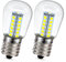 Ruiandsion E17 LED Refrigerator Light Bulb 220V AC White 2835 25SMD LED Clear Bulb for Freezer Ceiling Home Lighting Lamp (Pack of 2)