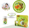 3Pcs Forest Kids Tableware Set– Reusable Plastic Plate, Bowl and Tableware Set for Children, Kids Dinnerware Set for Mealtimes 3+Years