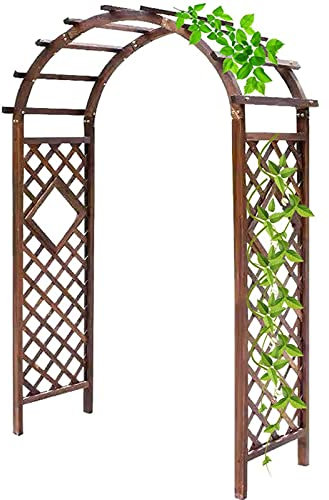 Arches De Jardin en Bois,Tonnelle De Pergola À Arches De Rose,Grand Treillis pour Plantes Grimpantes, Tonnelle De Mariage en Plein Air,Facile À Assembler,140×225cm