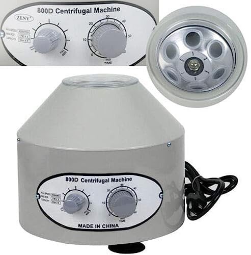 SYUFRE Centrifugeuse de Sang Électrique, Fonction de Minuterie de 0 À 60 Minutes Centrifugeuse À Plasma Centrifugeuse Lab 4000Rpm Speed Medical Practice Desktop Centrifuge Machine Capacité 20 ML X 6