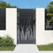 Tidyard Gartentor Zauntor Zauntür Gartentür Hoftor Hoftür Gartenzaun Pforte Tür Tor Gartenpforte Metalltor Einfahrtstor Anthrazit 105x205 cm Stahl Gras-Design