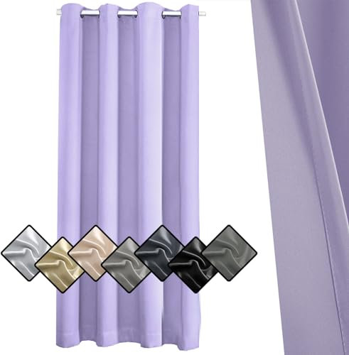 Sichtschutz Rideau Isolant Thermique 80x120cm, Rideaux Salon Moderne, Pas de Décoloration pour Salon Chambre Décoration,Violet Clair -1 pièce Hauteur x Largeur