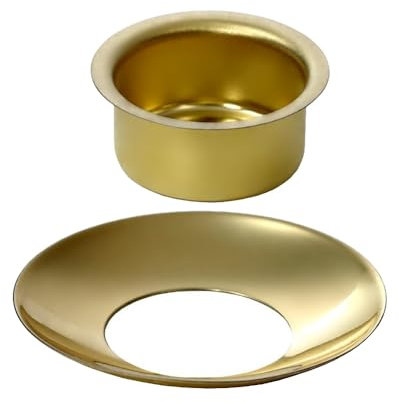 Bougeoir - Douilles et attrape-gouttes en laiton individuellement ou en lot - Taille : 10 mm - Douille + attrape-gouttes - Nombre : 4 pièces