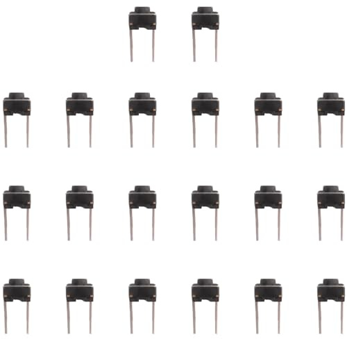 ELGE 20 Stk. 6x6x5mm Taktile Tastschalter Taster 2-Pin DIP Durchgangsbohrung