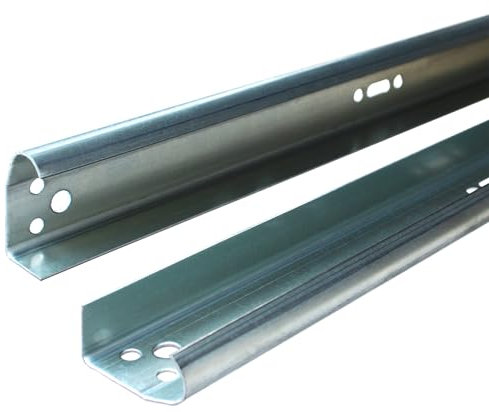 LAJIAOZ Garage Door Track, Vertical Track Replacement for 8ft Garage Door, Left and Right Track Rails for Residential/Light Commercial Side Tracks for 2-inch Rollers Garage Door Parts(88)
